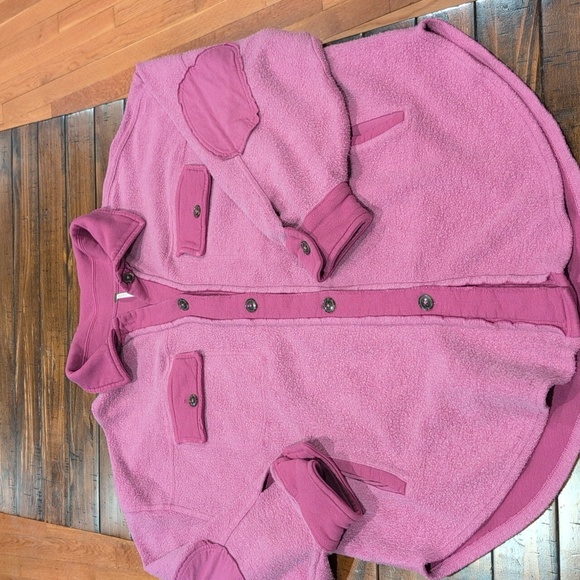Free People Ruby Shirt Jacket Shacket Dramatic Orchid - Picture 3 of 12